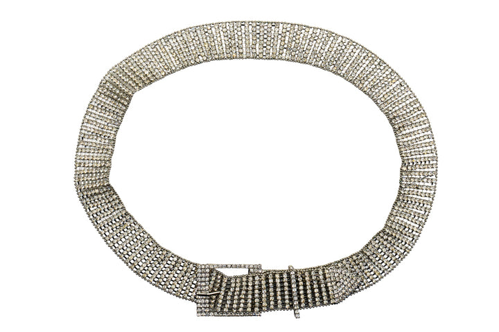 Shannon Silver Crystal Waist Belt