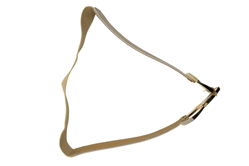 Layla Gold Textured Waist Belt with Geometric Buckle