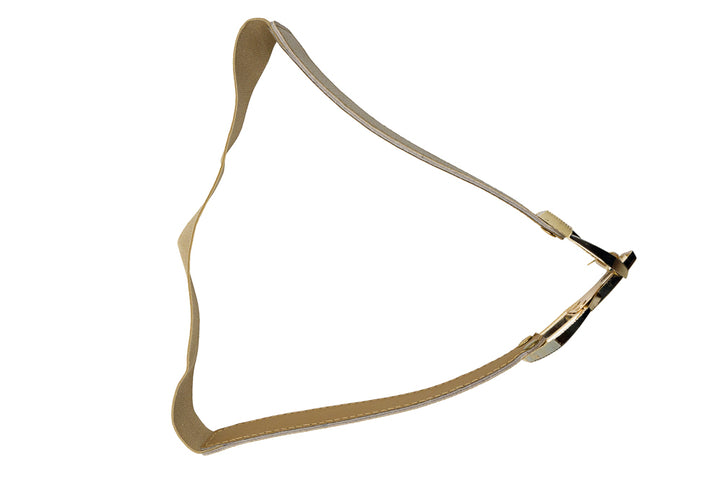 Layla Gold Textured Waist Belt with Geometric Buckle