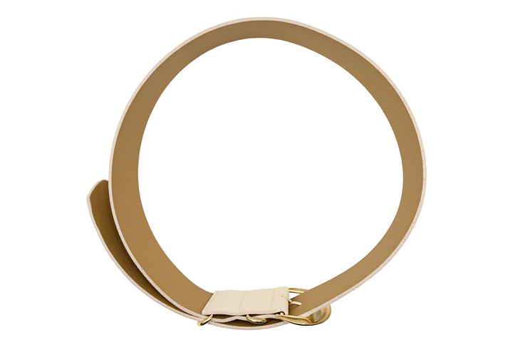 Brenda Beige Gold Buckle Belt