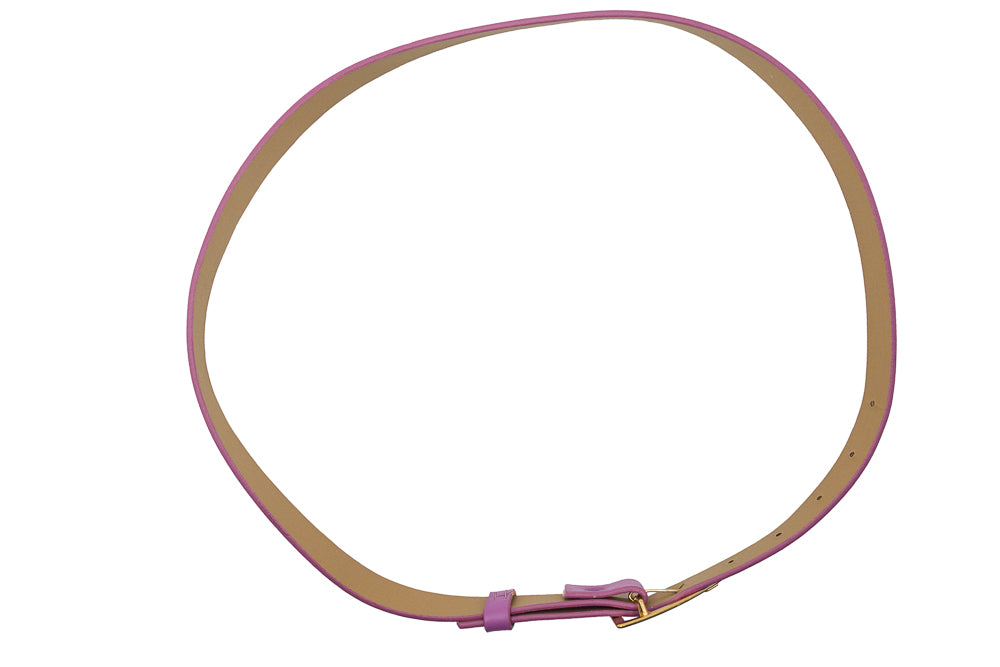 Triona Purple Slim Belt with Gold Triangle Buckle