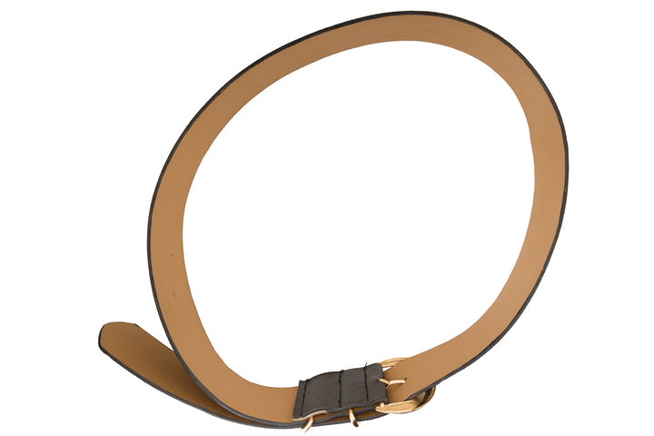 Brenda Black Gold Buckle Statement Belt