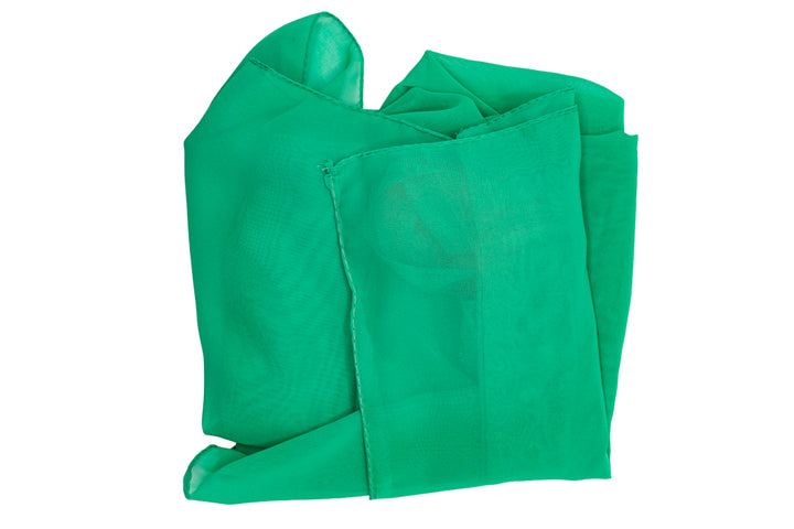 Kelly Green Chiffon Pashmina Scarf