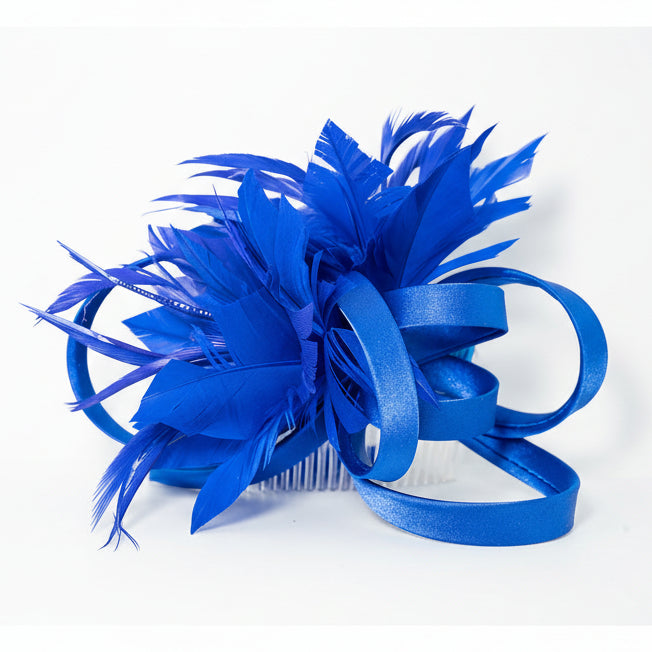 Cobalt Blue FeatherHeadpiece