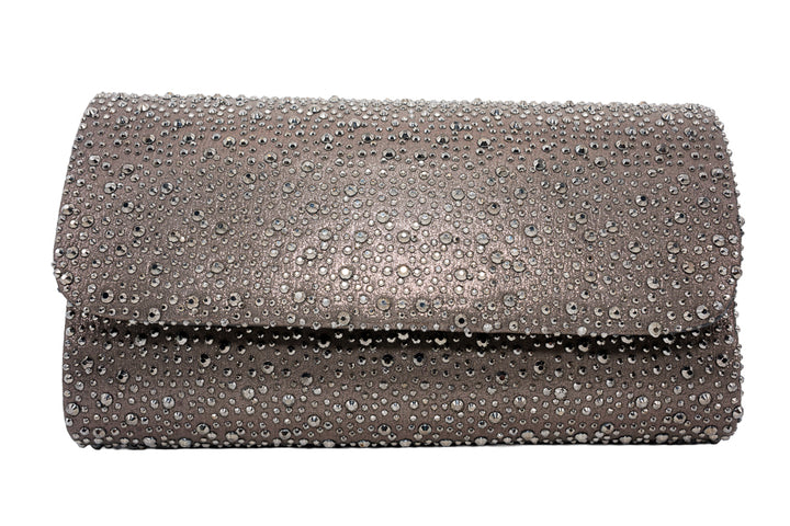 Dee Grey Stone Embellished Clutch Bag