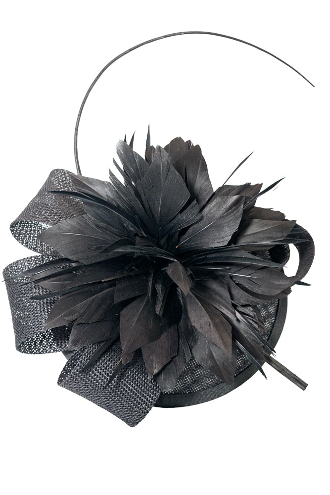 Fiona Black Fascinator Headpiece