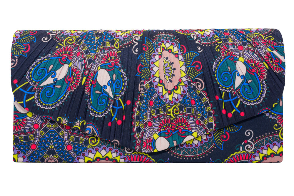 Matching Set Pattern Print Bag and Red Pashmina Bundle