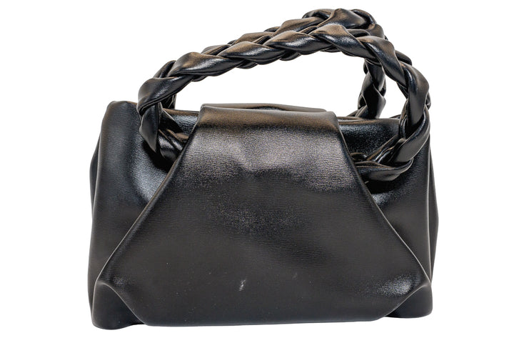 Polly Black Braided Handle Mini Handbag