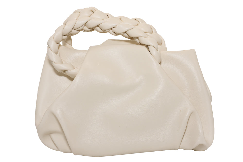 Polly Cream Plait Handle Handbag