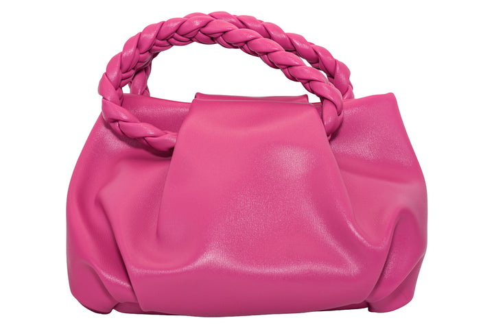 Polly Pink Plait Handle Handbag