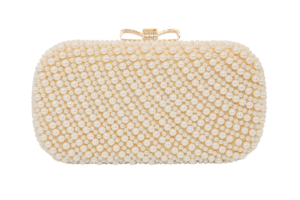 Florence Luxe Pearl Evening Clutch Bag