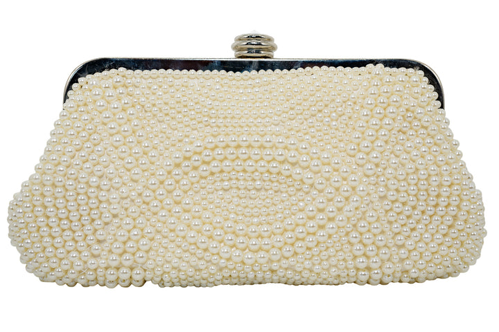 Tina Off white with Silver Pearl Hanbag