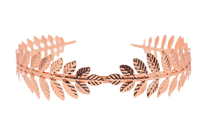 Laurel Rose Gold Leaf Hairband