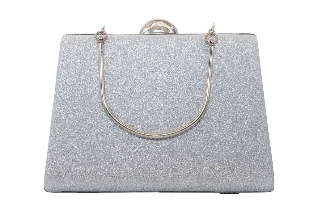 Lola Silver Glitter Handbag