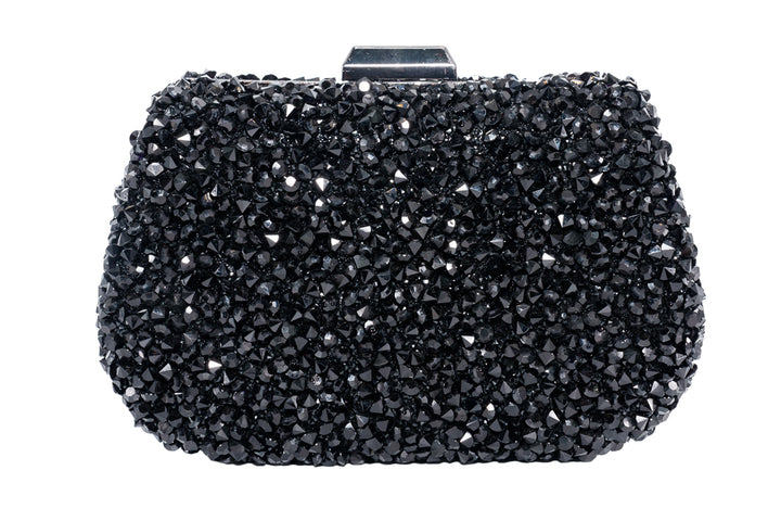 Molly Black Crystal Clutch Bag