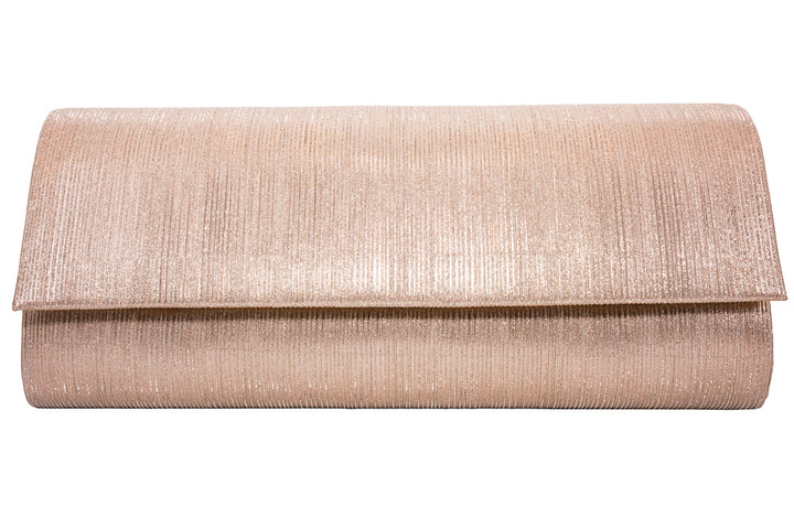 Sienna Rose Gold Shimmer Clutch Bag