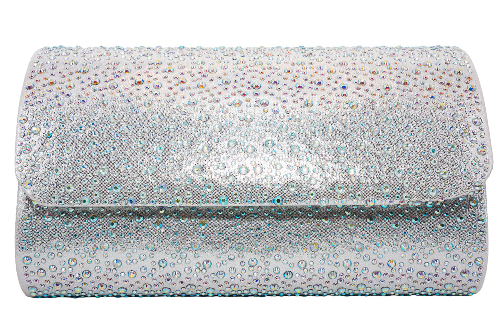 Dee Silver AB Stone Clutch Bag