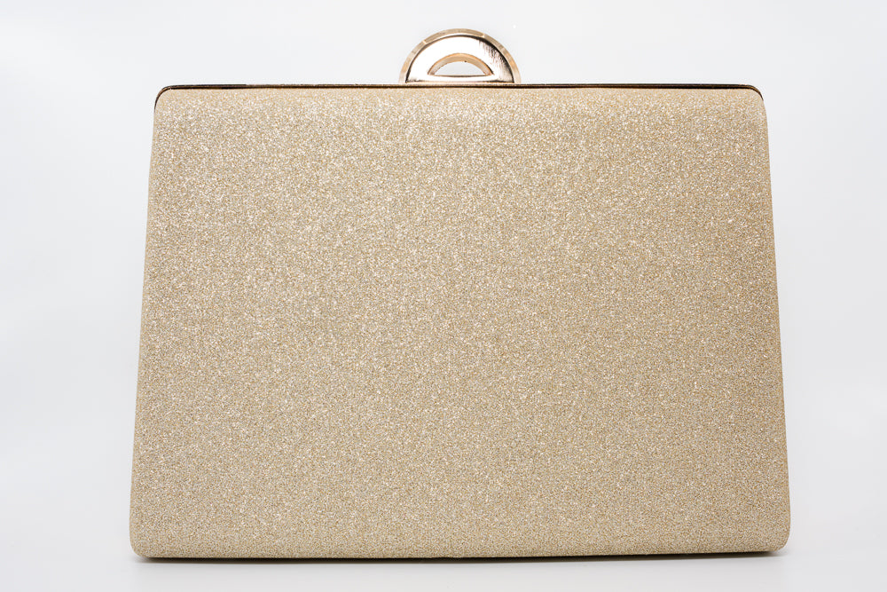 Lola Gold Glitter Evening Bag