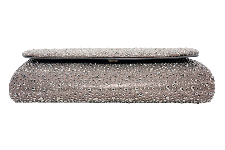 Dee Grey Stone Embellished Clutch Bag