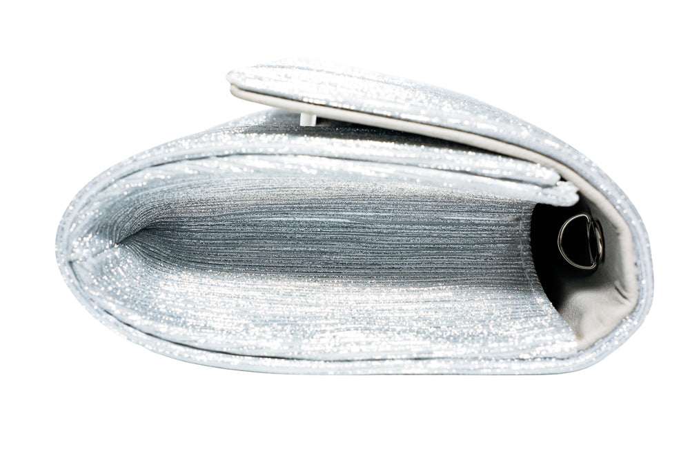 Sienna Silver Shimmer Clutch Bag