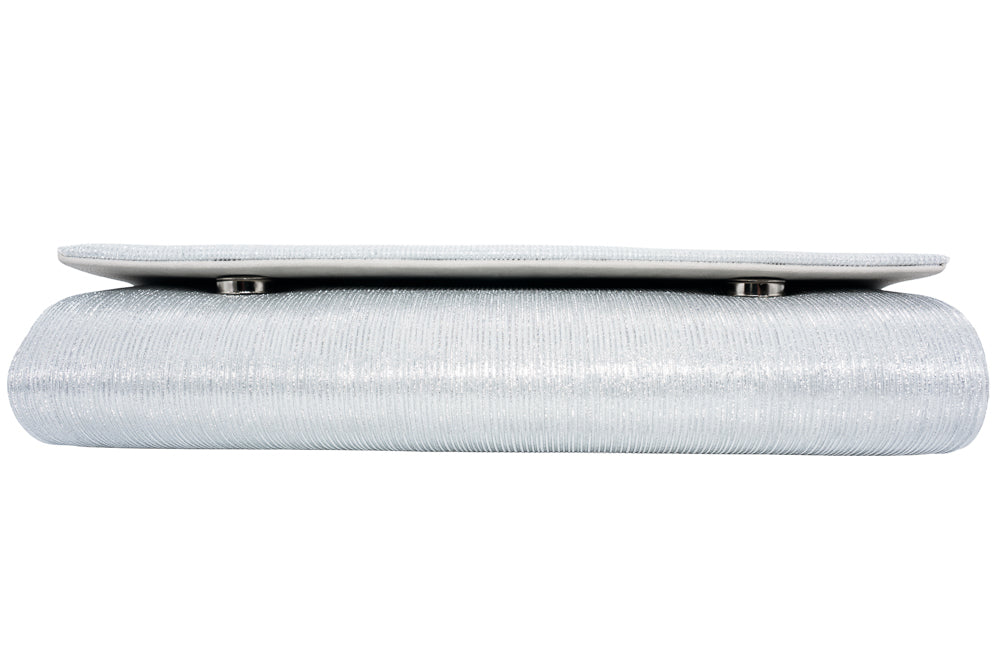 Sienna Silver Shimmer Clutch Bag