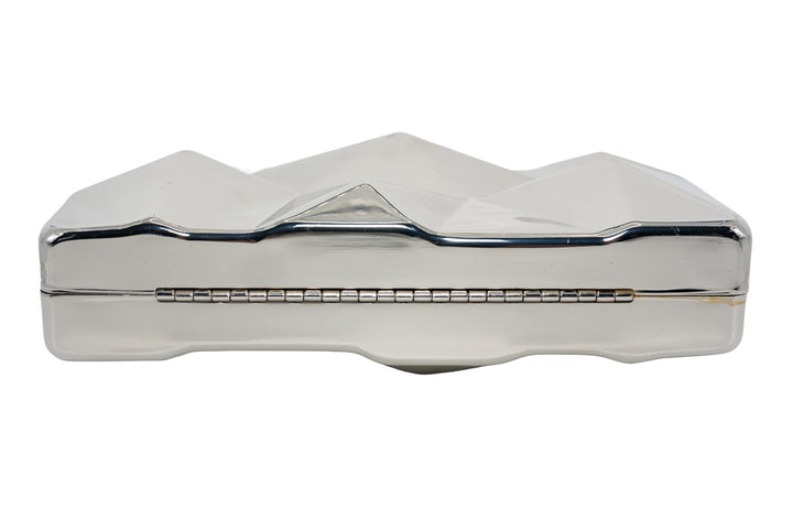 Lisa Silver Geometric Clutch Bag