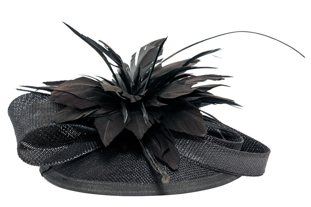 Fiona Black Fascinator Headpiece