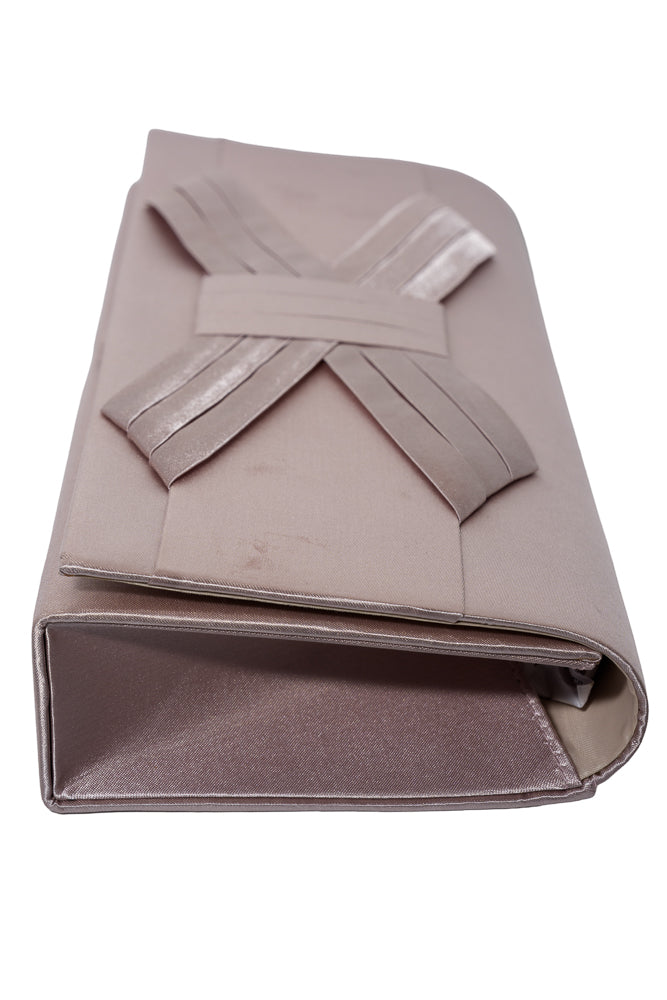 Fiona Satin Nude Occasion Clutch Bag