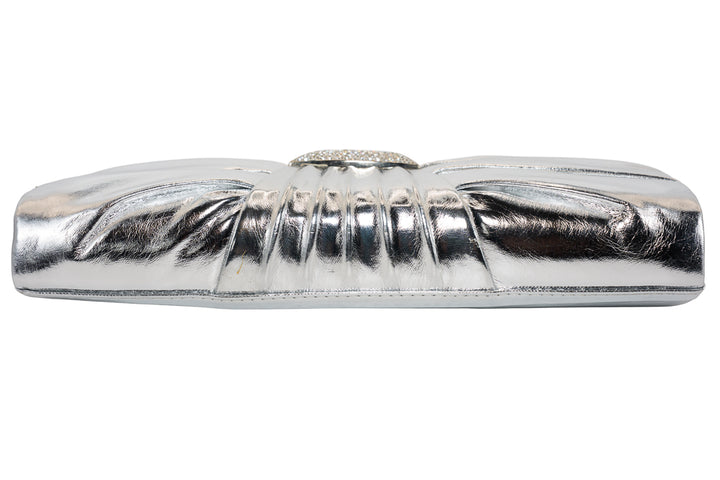 Maggie Metallic Silver Evening Clutch Handbag