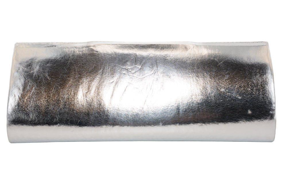 Margot Metallic Silver Evening Clutch Bag