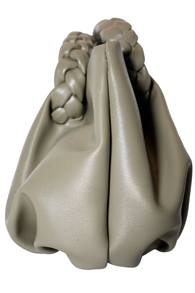 Polly Grey Plait Handle Handbag