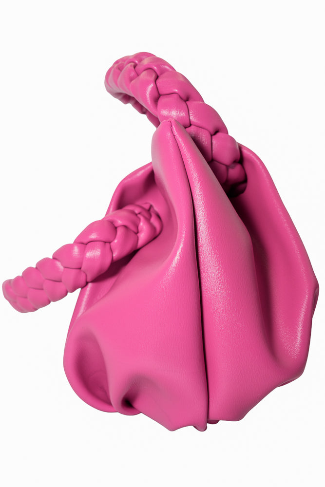 Polly Pink Plait Handle Handbag
