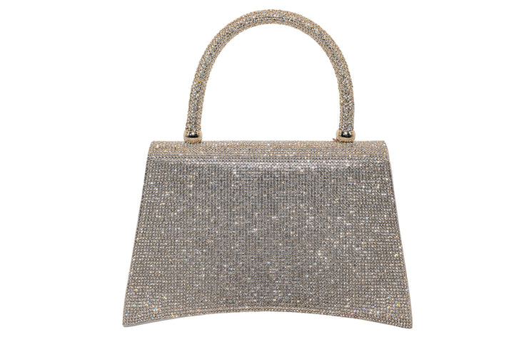 Lorrie Diamante Silver Handbag