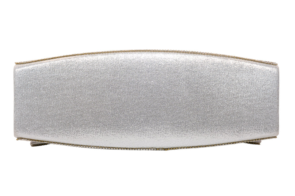 Lorrie Diamante Silver Handbag