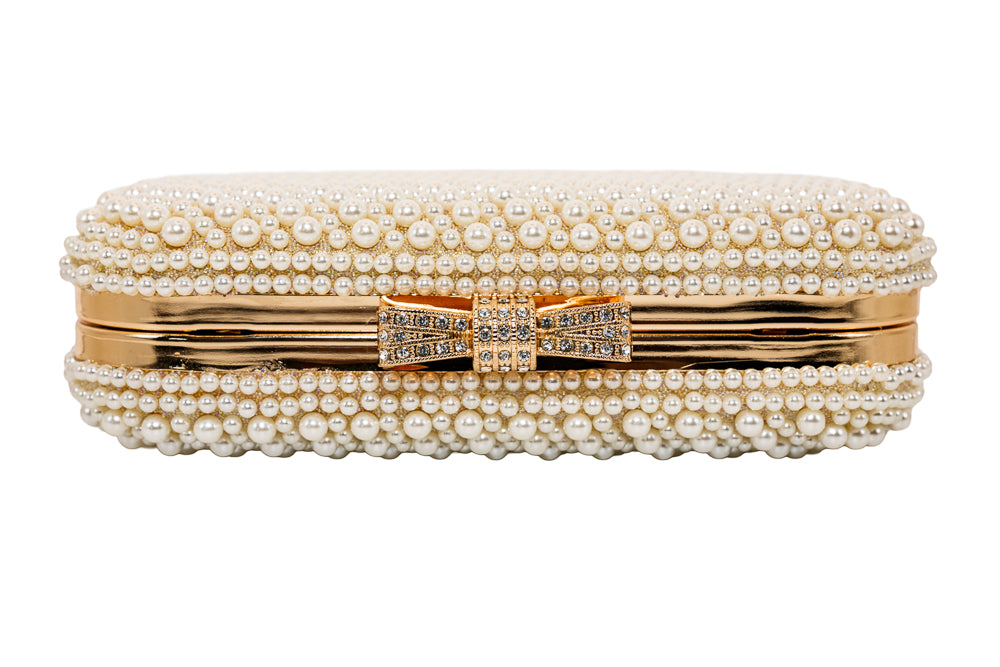 Florence Luxe Pearl Evening Clutch Bag