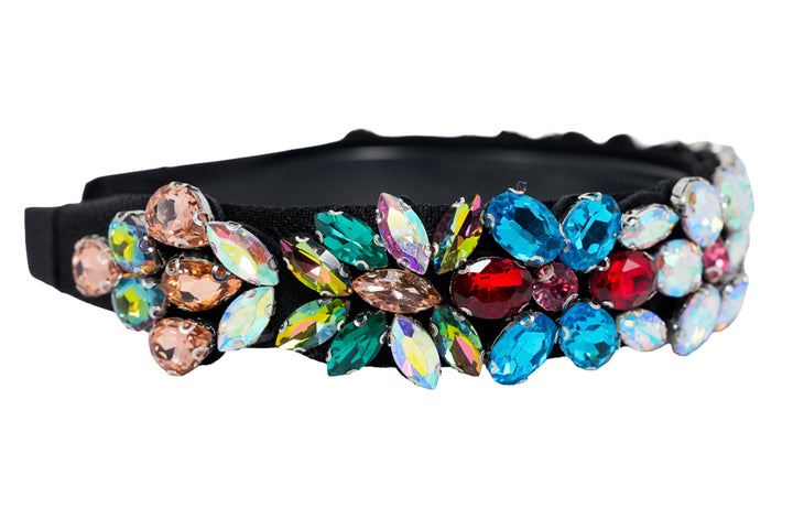 Rachael Rainbow Crystal Statement Hairband