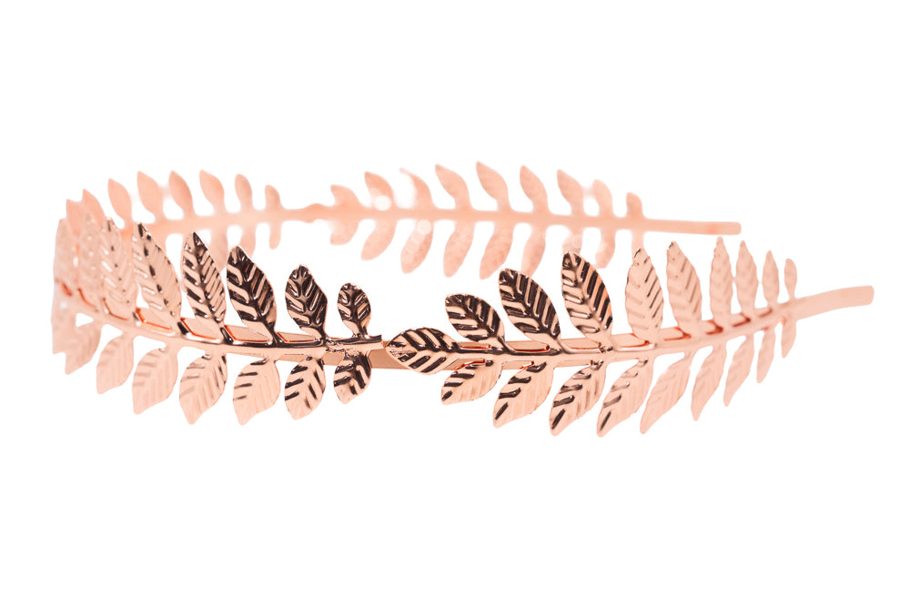 Laurel Rose Gold Leaf Hairband