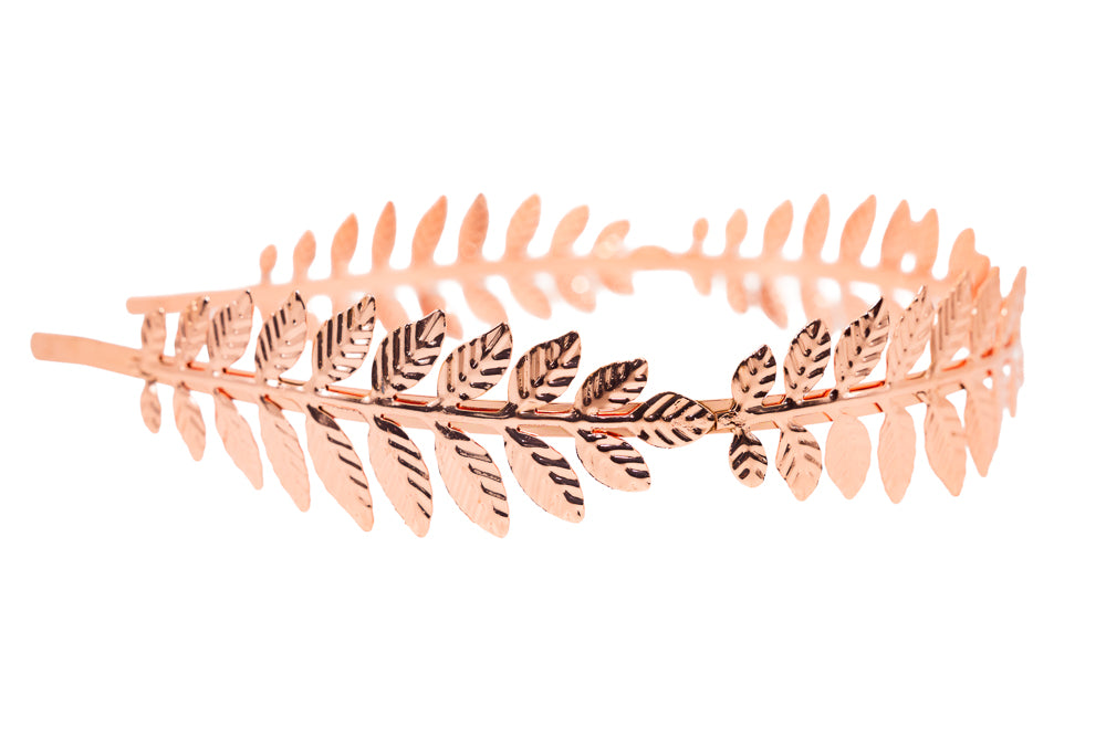 Laurel Rose Gold Leaf Hairband