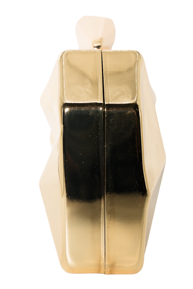 Lisa Gold Geometric Clutch Bag