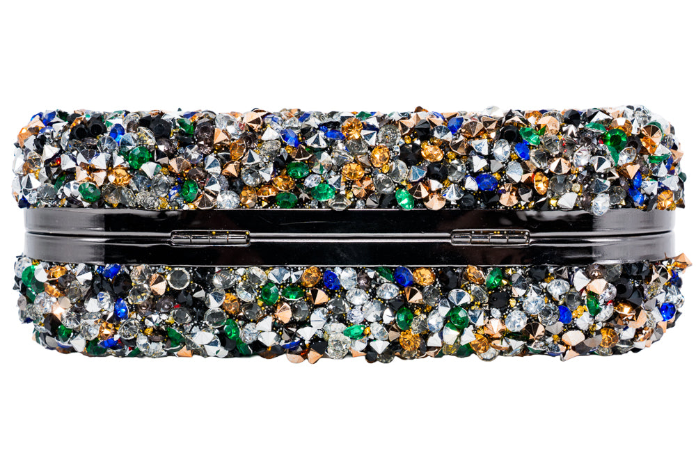 Molly Multicolour Crystal Clutch Bag