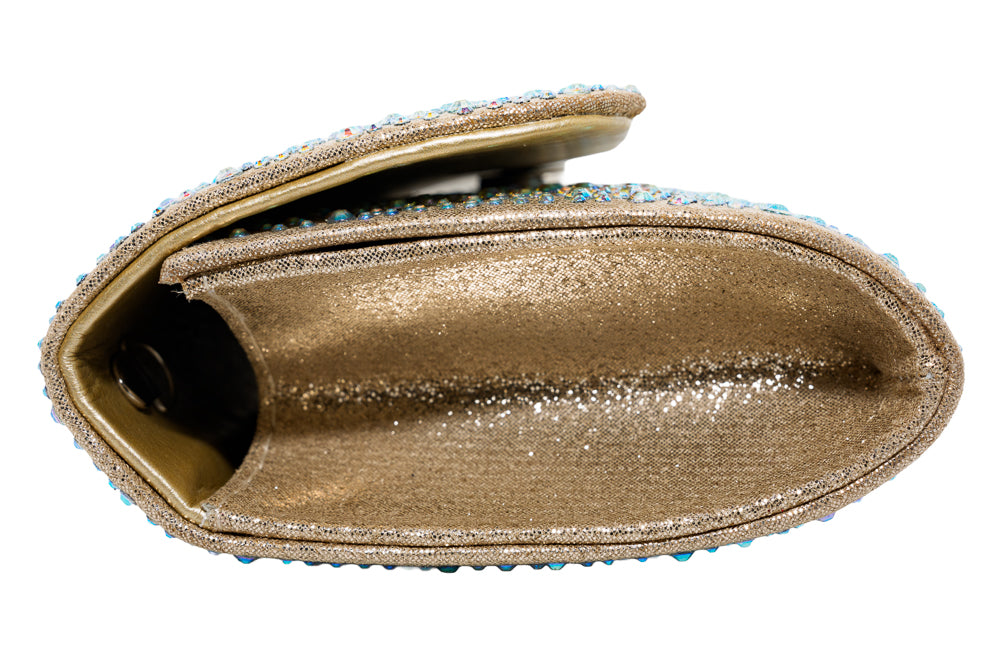 Dee Gold AB Stone Clutch Bag
