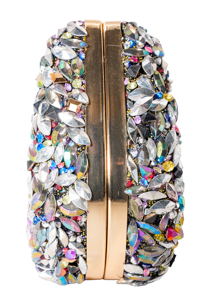 Millie Multicolour Crystal Clutch Bag