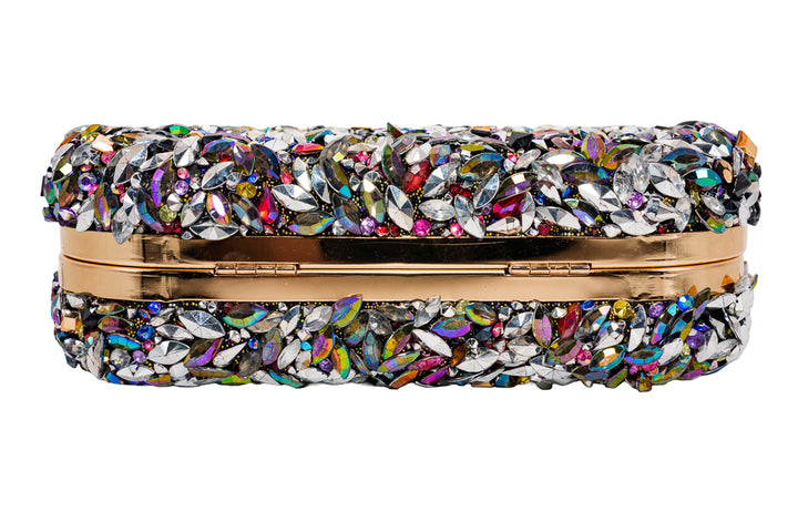 Millie Multicolour Crystal Clutch Bag