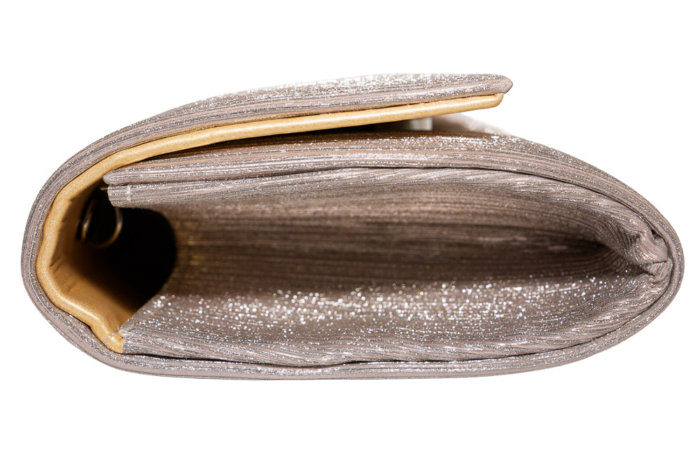 Sienna Rose Gold Shimmer Clutch Bag