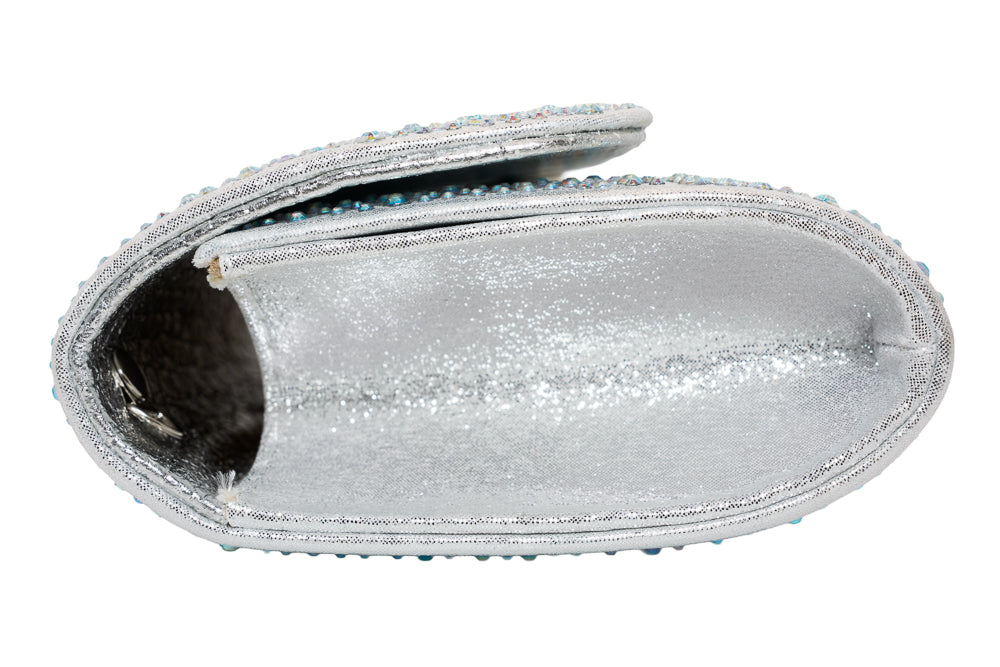 Dee Silver AB Stone Clutch Bag