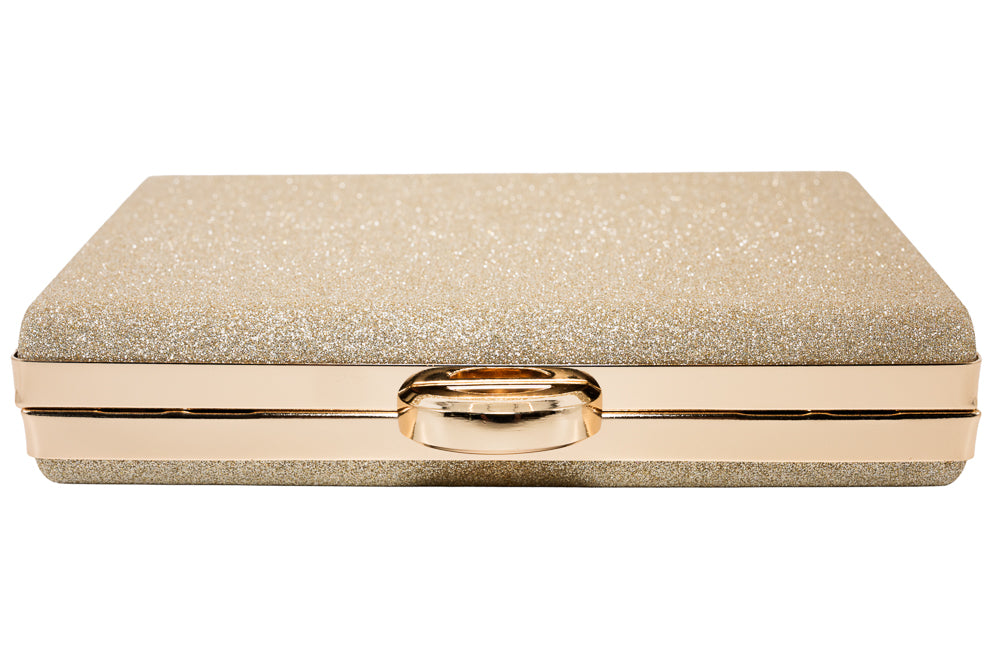 Lola Gold Glitter Evening Bag