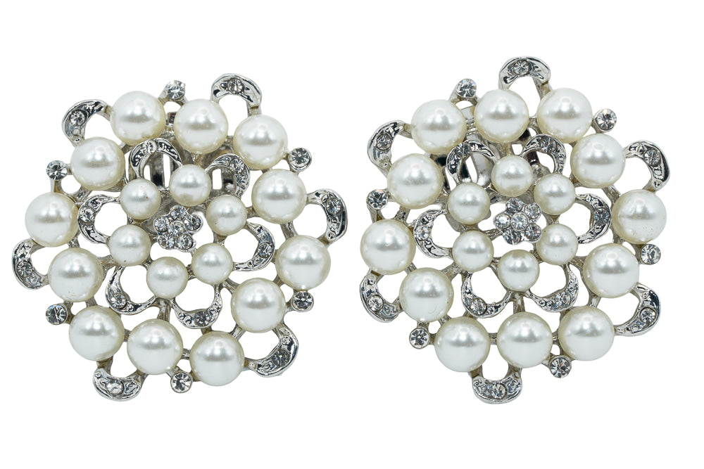 Gia Pearl and silver Shoeclip