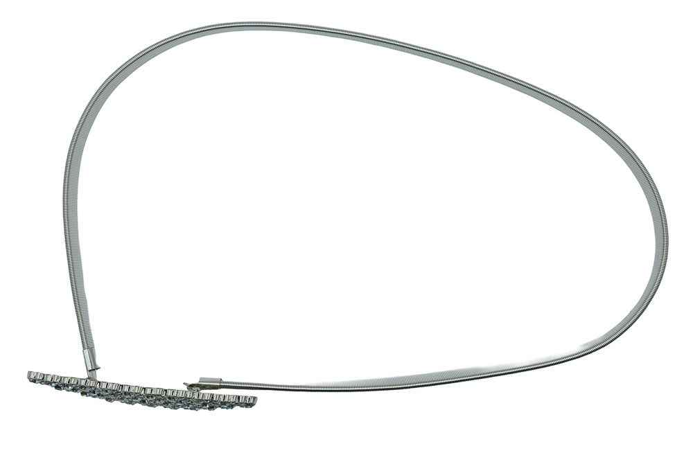 Diana Silver Emebellished Buckle Belt