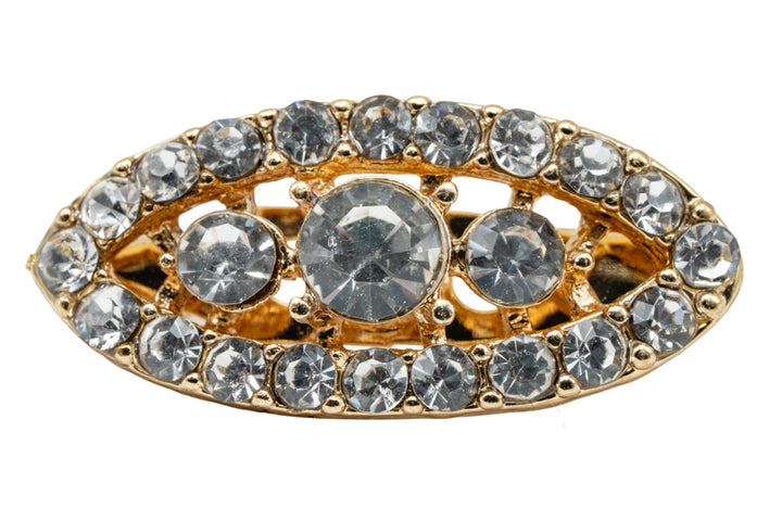 Minnie Tiny oval Gold Brooch