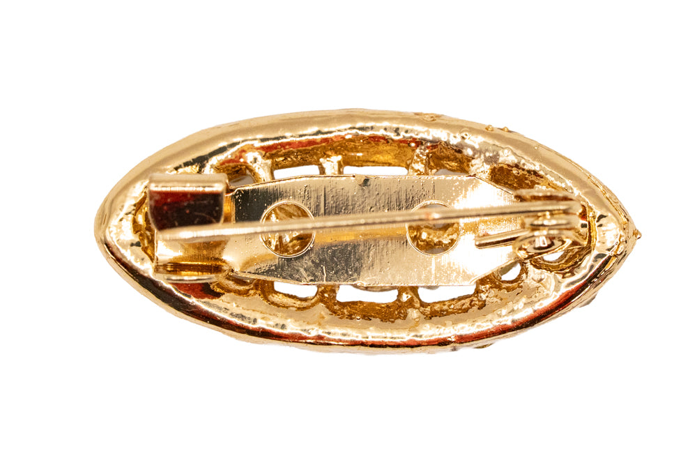 Minnie Tiny oval Gold Brooch